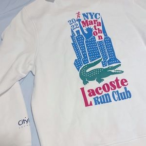 Lacoste white XL crew neck sweater